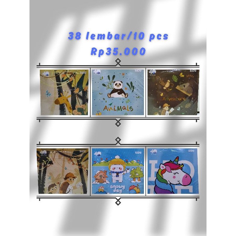 

[10 pcs] Buku tulis Sidu 38 lembar TERMURAH