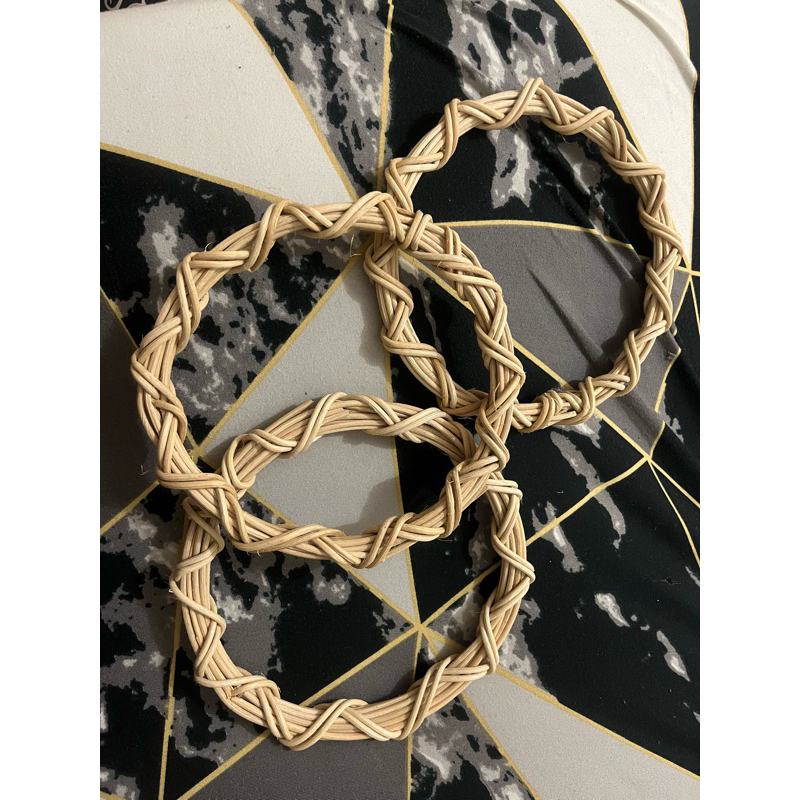 Ring Wreath ROTAN Size 20Cm Ranting Ring Rotan Flower Crown Rattan Garland Properti Foto Dekorasi Ru