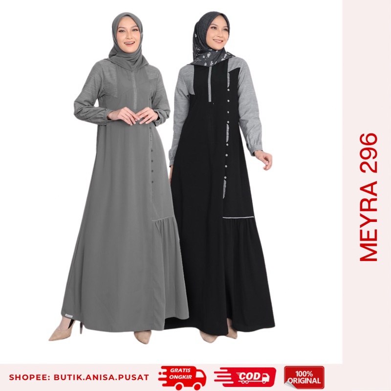 PUSAT - SEPLY GAMIS MEYRA 296 Black Grey