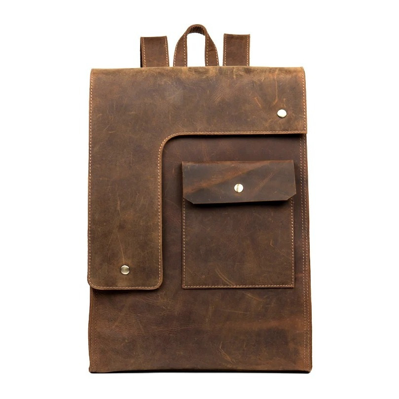 Tas Ransel Pria Vintage Kulit Asli Crazy Horse - Tas Bisnis Backpack Kulit Asli