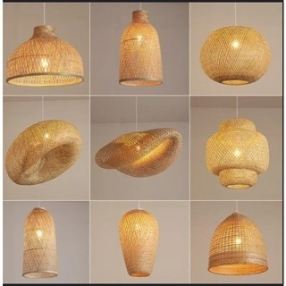 TERLENGKAP - Kap Lampu Anyaman / Hiasan / Kap Lampu Hias Kerajinan