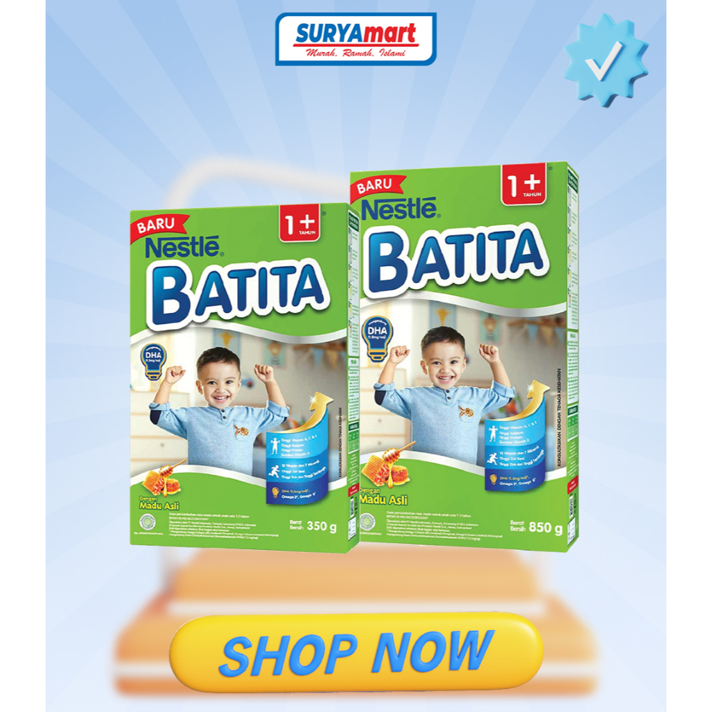 Susu Nestlé BATITA 1+ Rasa Madu 1-3 tahun 350 gr dan 850 gr