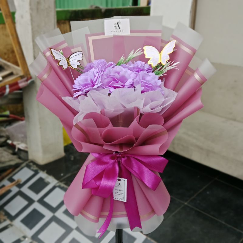 

buket bunga ungu