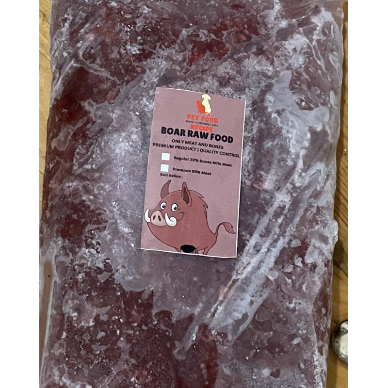 

Pet Food Recipe- 500gr Daging Babi hutan Giling ( tidak campur tulang) Murni