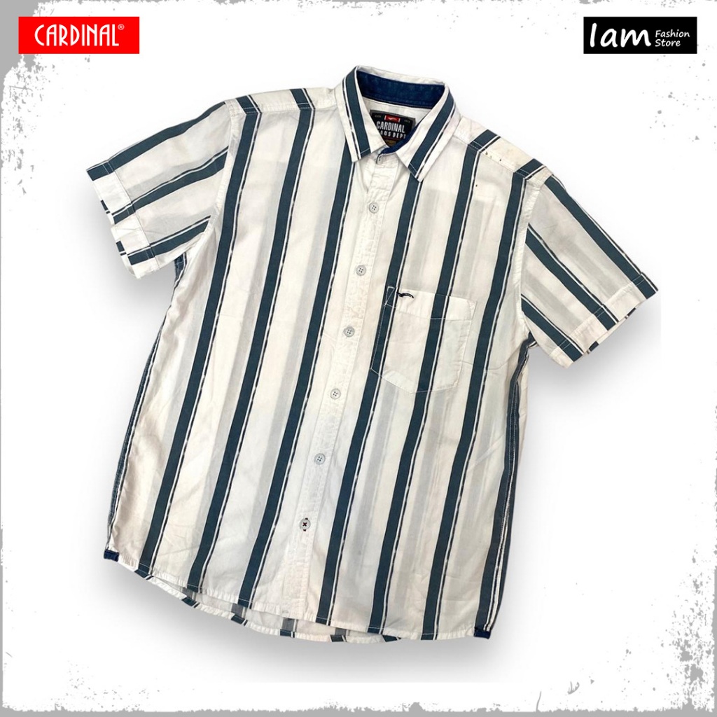 I AM Perintis | Kemeja Men Salur C21 CARDINAL