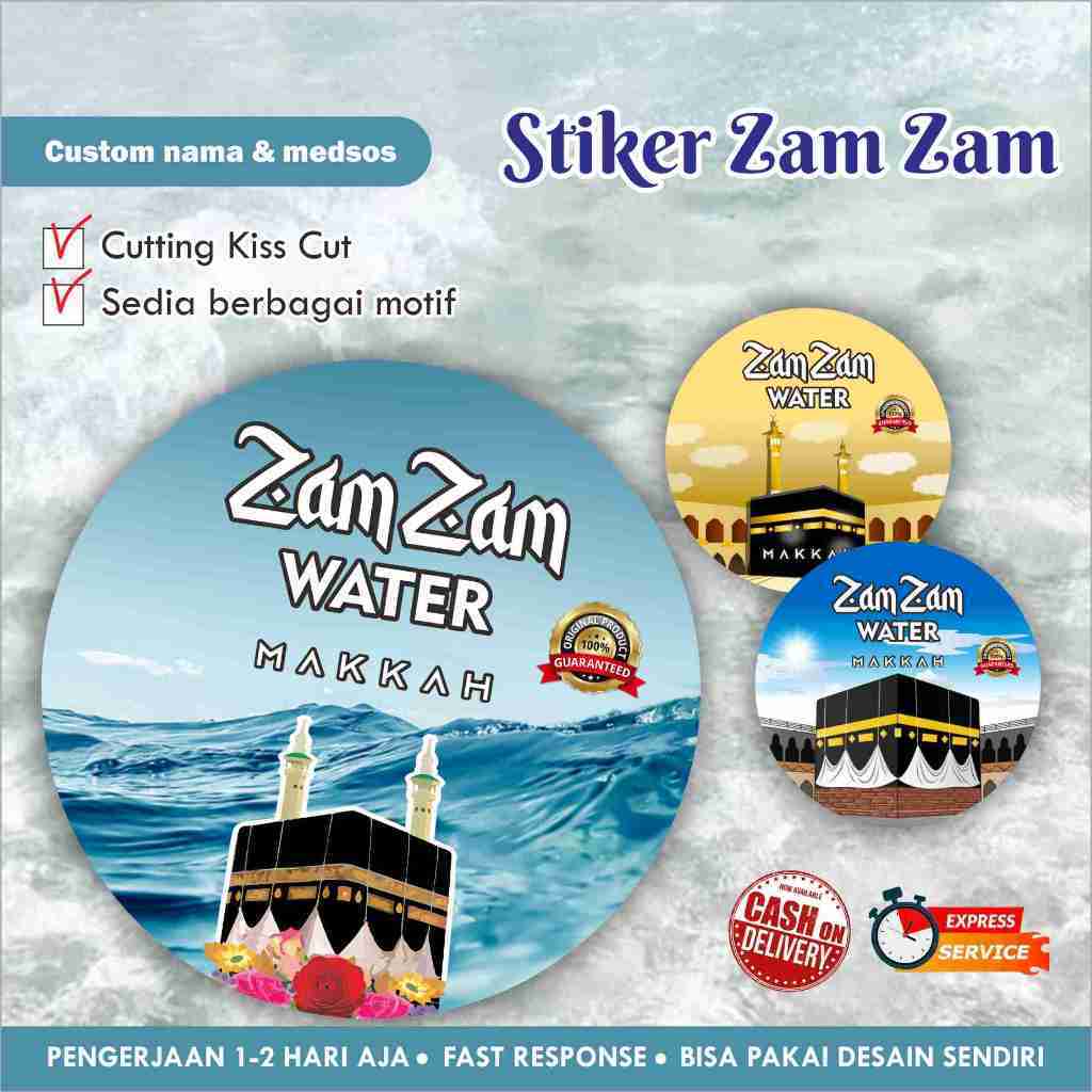 

Stiker Zam Zam Cromo bulat / Stiker kemasan makanan / Label Makanan / minuman / promosi / chromo
