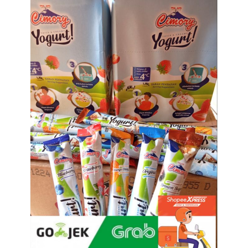 

Isi 10 pcs Cimory Yogurt Stick & Creamy Rasa baru Mangga Brown sugar
