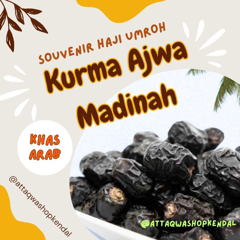 

Kurma Ajwa Premium 1 Kg BOX Kurma Nabi Original Grade A