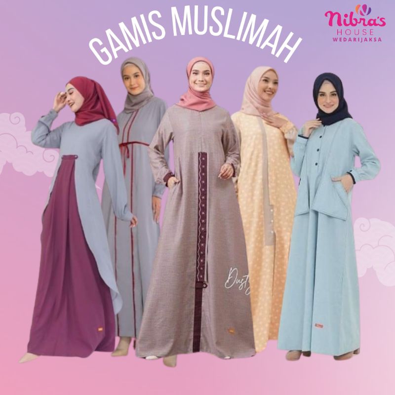 READYGamis muslimah by nibras|gamis syar'i|kasual|NB A91,NGC 005,NGC 003,NB A35,NB B35