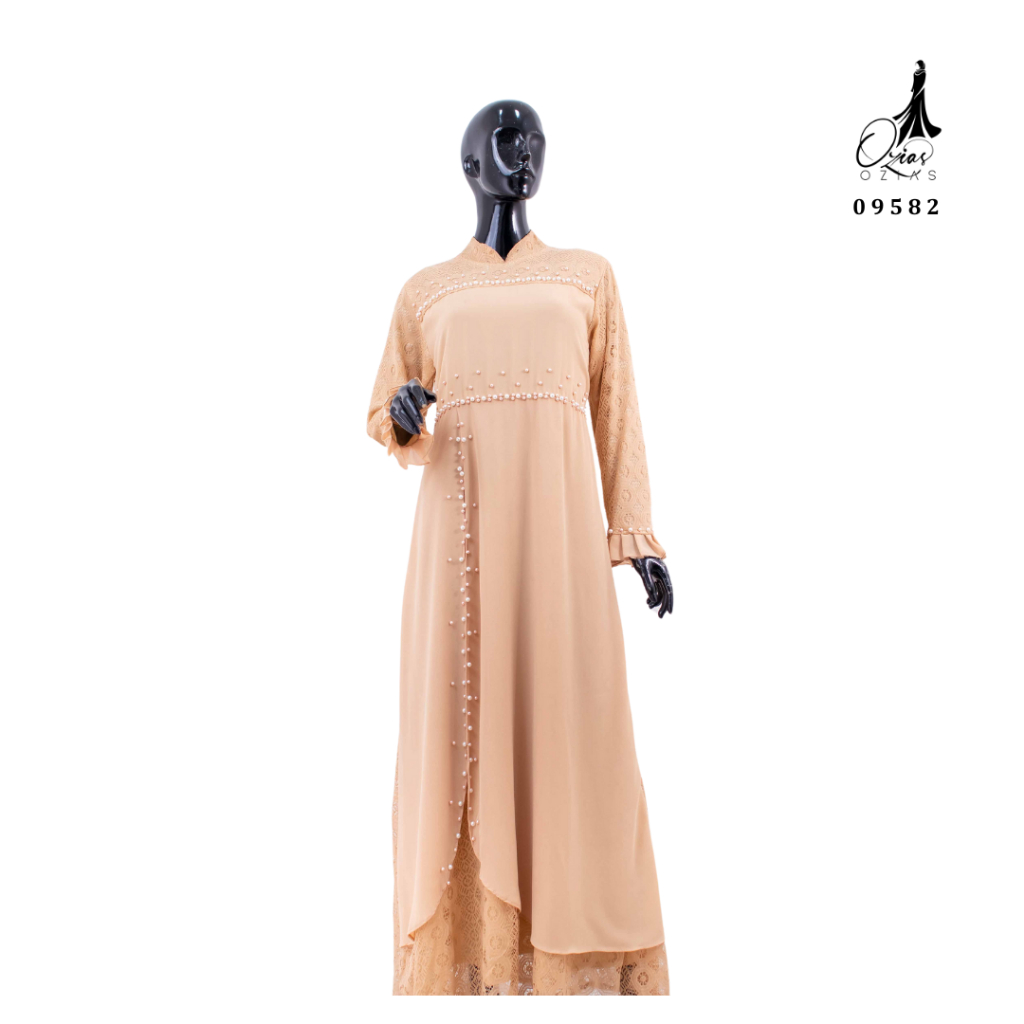 Ozias - Gamis Sifon Ceruty 09582 LD 105 I Gamis Fashion Muslim I Gamis Remaja