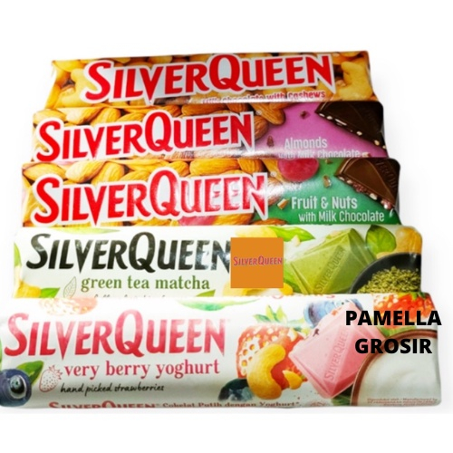 

SILVERQUEEN 62GR / SILVERQUEEN CASHEW / SILVERQUEEN ALMOND SNACK makanan ringan jajanan cemilan camilan pedas asin gurih manis murah