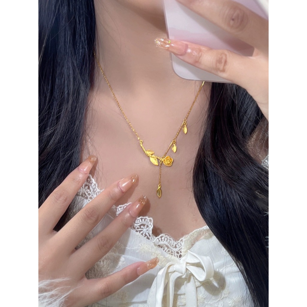 Kalung Kalung Emas Bunga Mawar