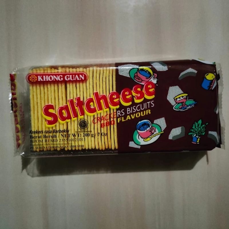 

biskuit saltcheeses Crackers BBQ 200gr Khongguan