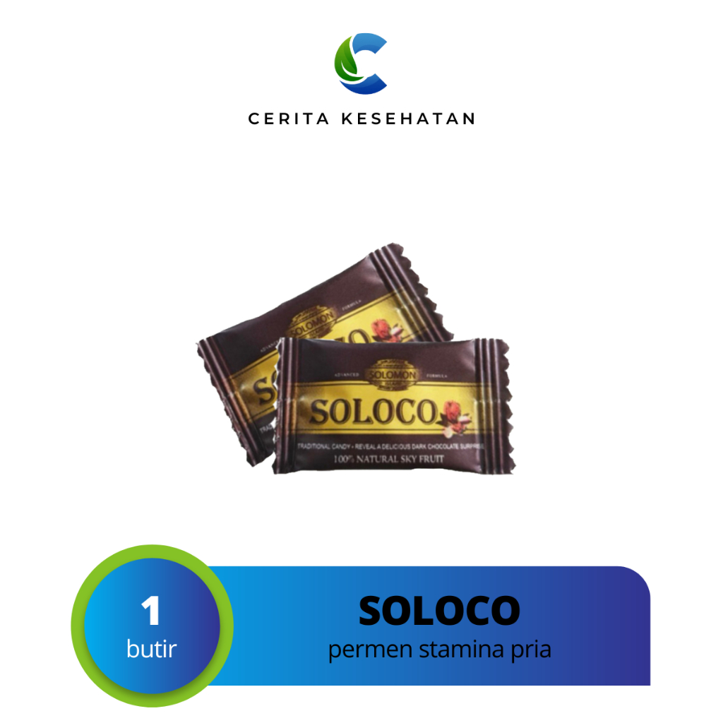 SOLOCO ORIGINAL ASLI PERMEN OBAT KUAT PRIA TAHAN LAMA