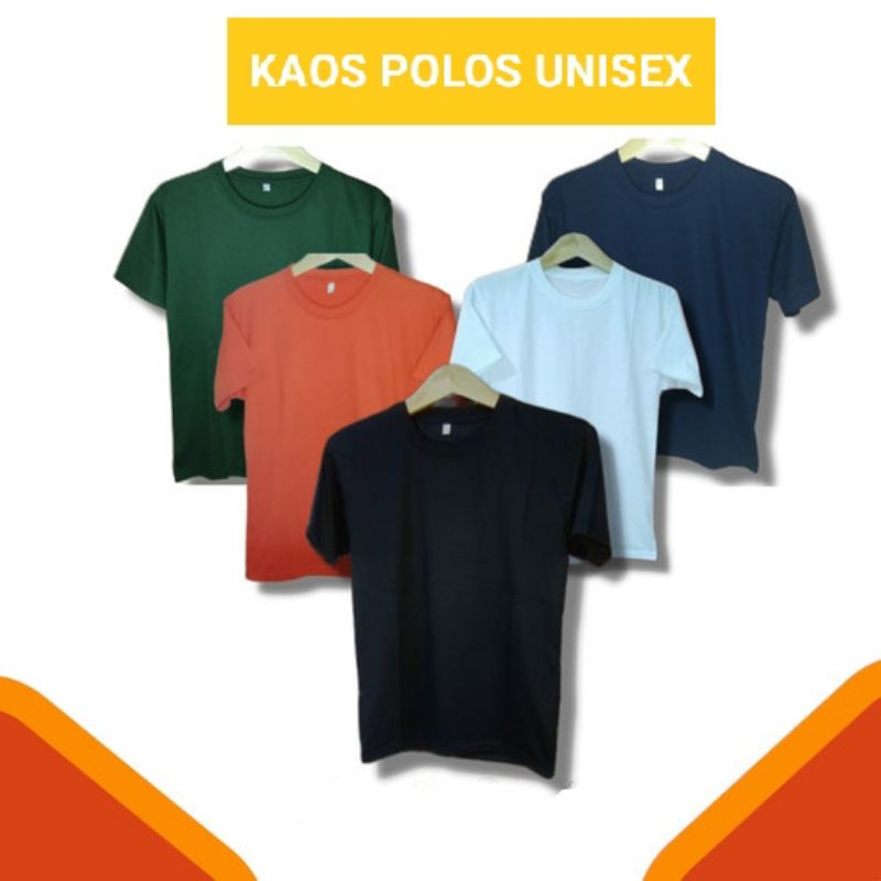 DISKON KAOS POLOS PENDEK UNISEX T-SHIRT BAJU DISTRO POLOS BAHAN COTTON COMBED 30S FASHION ATASAN PAK