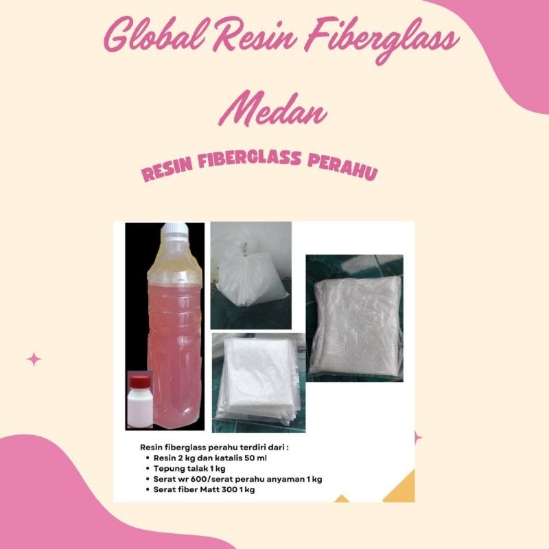 Resin fiberglass perahu pemula