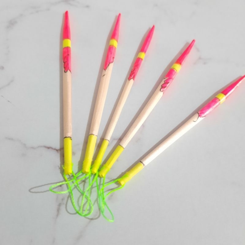 1pcs Pelampung Pancing Jarum Pelampung kayu Jarum 8cm
