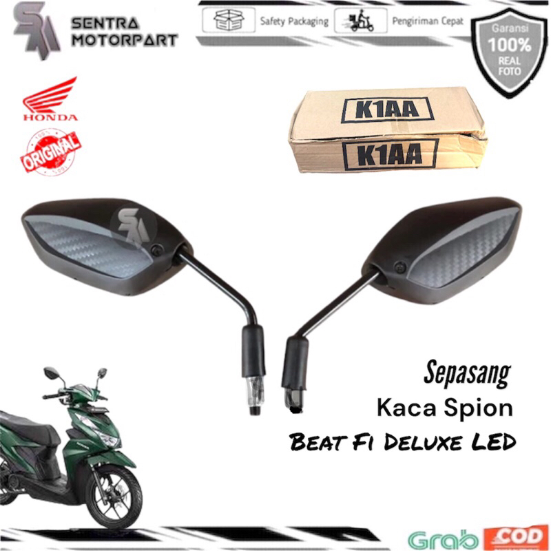Kaca spion motor honda beat fi injeksi injection beat street led deluxe 2020 2023 K1A set sepasang o