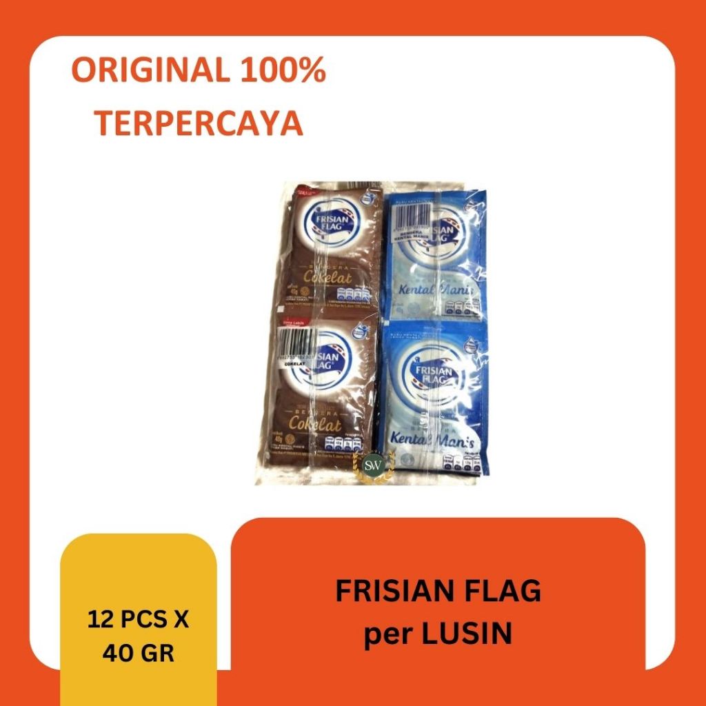 

Susu Bendera Kental Manis Sachet/ Sak - Frisian Flag - Per 2 PAK (LUSIN) - Isi 12 sachets x 40 gram