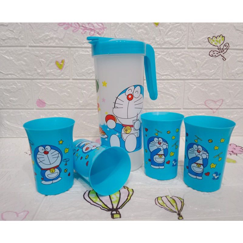 TEKO PREMIUM SET KARAKTER / TEKO SET BERANAK CANGKIR 5 IN 1 ( 1 TEKO DAN 4 GELAS )