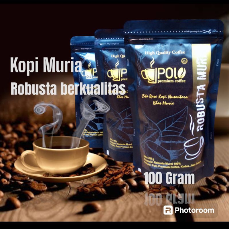 

Kopi Hitam Khas Muria Kopi Robusta Murni Tanpa Campuran 100 Gram