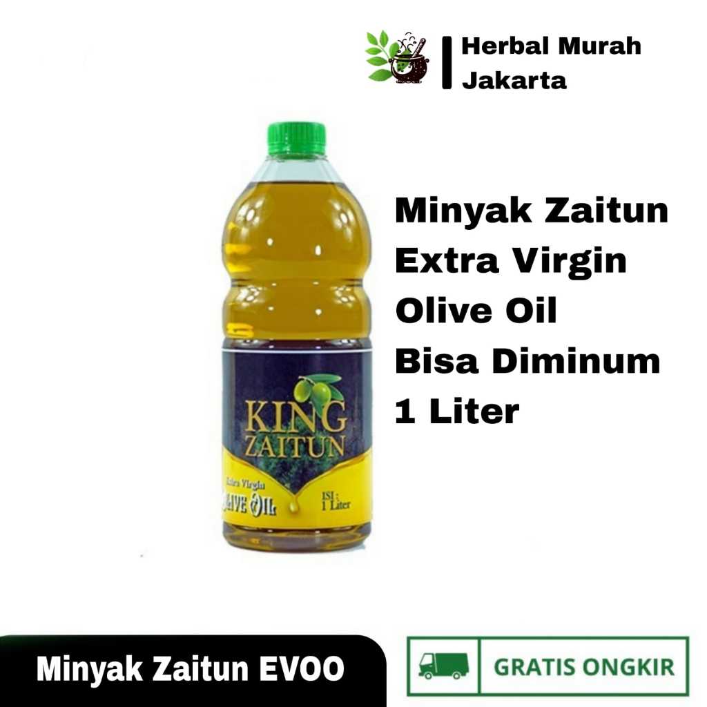 

King Zaitun - Minyak Zaitun Extra Virgin Olive Oil Murni Bisa Diminum 1 Liter