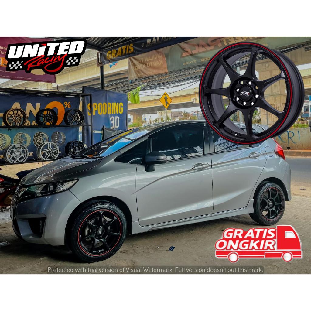 VELG MOBIL RING 17 SEBUNSUTA BLACK RED LINE R17 MOBIL HONDA JAZZ MOBILIO YARIS PELEK SPORTY