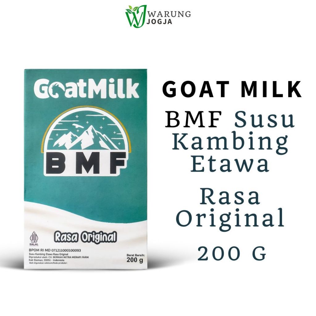 

GoatMilk BMF Susu Kambing Etawa Rasa Original 200gr | Susu Bubuk Untuk Tulang Dan Sendi | Obat Sesak