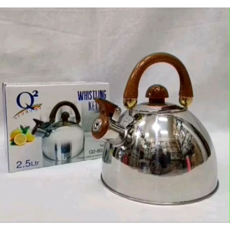 Teko Pemanas Air Stainless Steel Teko Siul Kapastias 2,5 Liter Q2-8025 Q2 8025