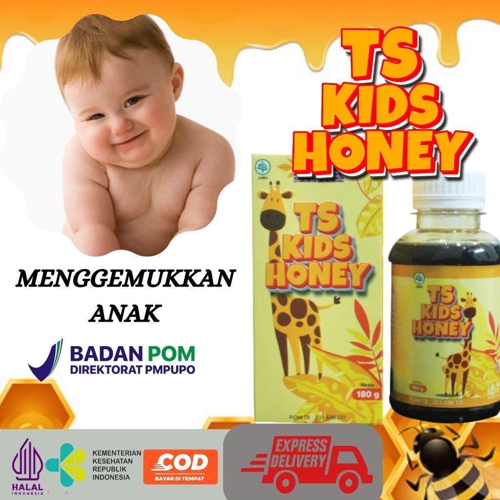 TS KIDS HONEY Vitamin Obat Pengemuk Menggemukkan Badan Anak Ampuh Madu Sehat Pintar Anak Original