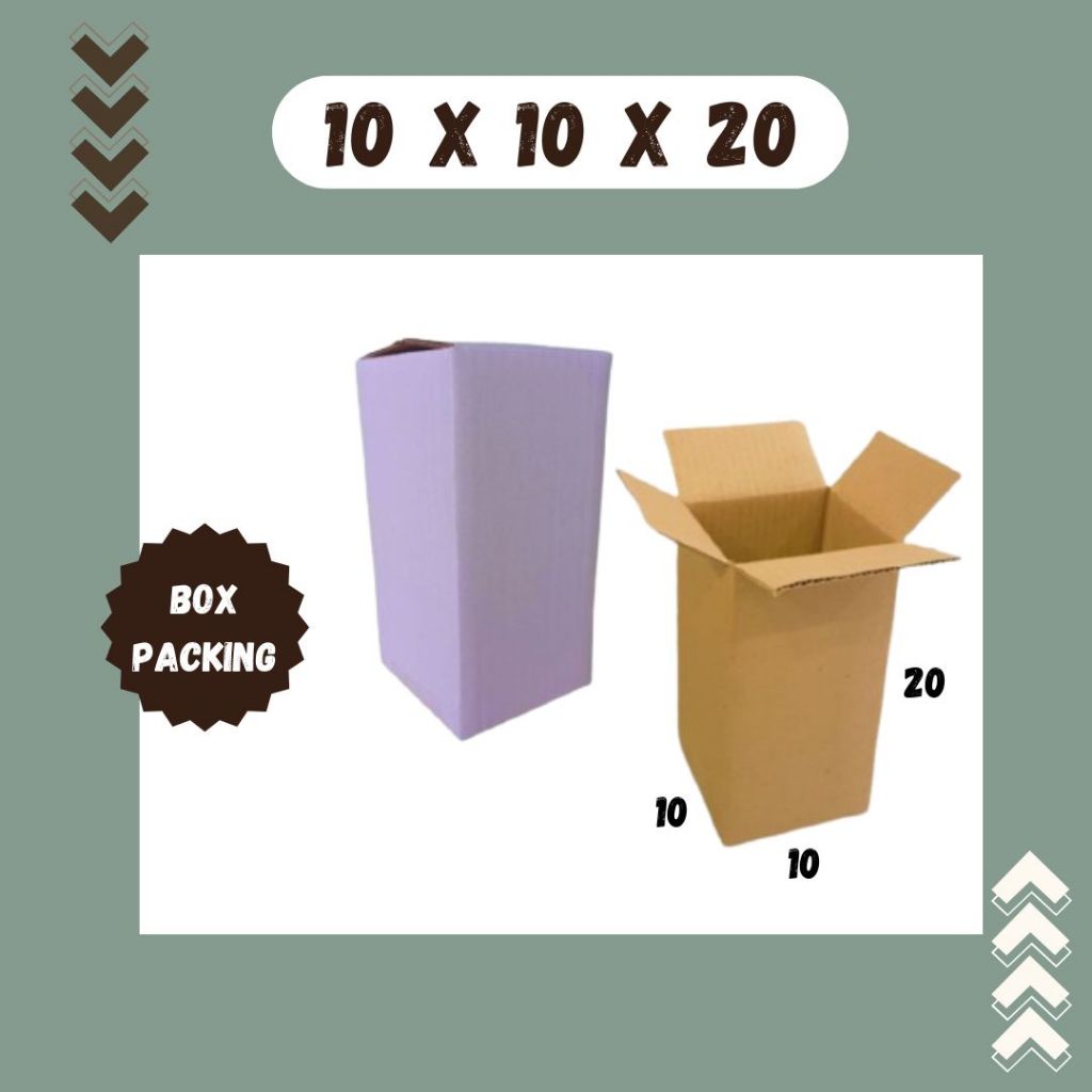 

Box Packing 10x10x20 Kardus A1 Karton Dus Kotak Kemasan Sparepart Jamu Madu Assesoris