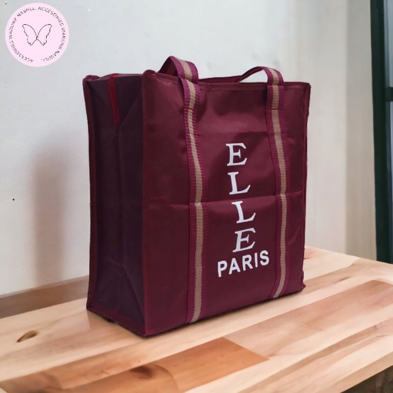 Tas Belanja Elle Tali Keliling Serbaguna Bahan Tebal Size Jumbo , Tanggung , Kecil
