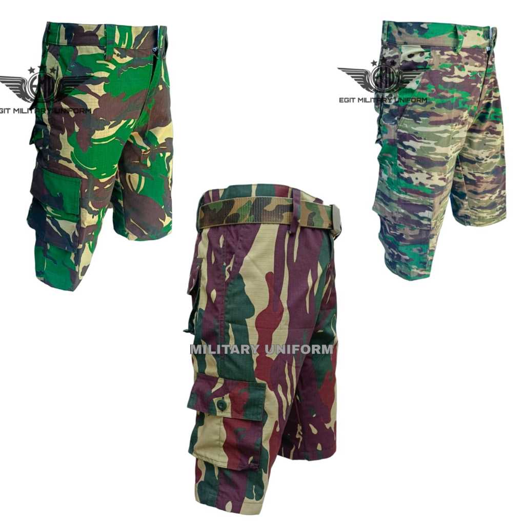Celana PDL Pendek TNI NKRI - Celana Loreng PDL Ripstok