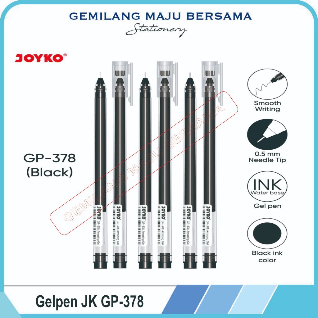 

Bolpen Gel Gelpen Joyko GP-378 Amazing Gel (Harga Per Lsn = 12 buah)