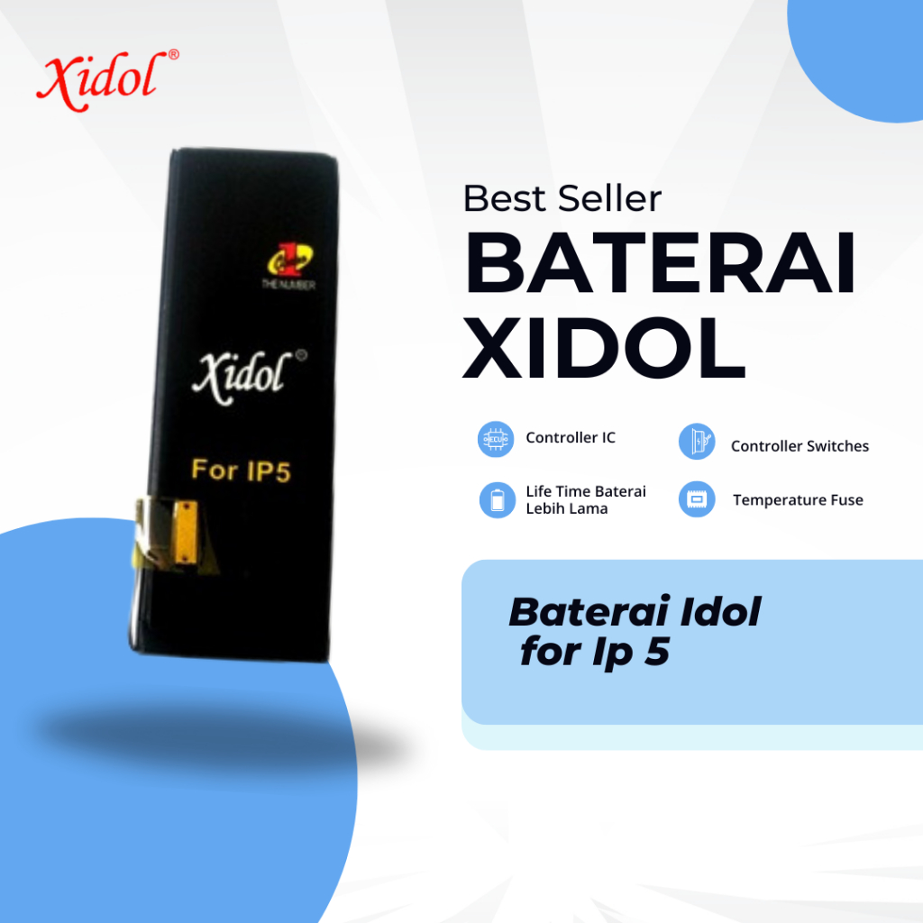 Baterai XIDOL for Ip 5 bergaransi