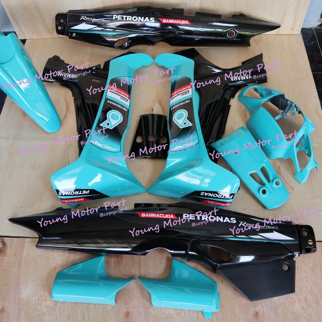 Cover Bodi Full Set Body Fizr Fiz R Petronas Biru Tosca