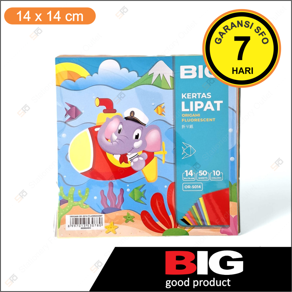 

Kertas Origami Big 14 x 14 cm - Isi 50 Lembar - SFO Semarang Official