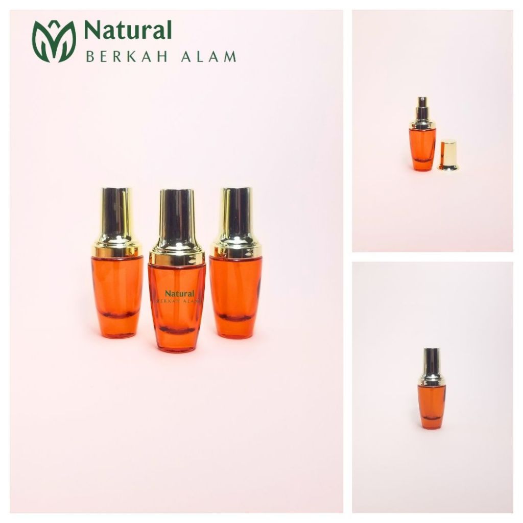 Botol Kaca 30 ml Oval Merah / Botol Parfum / Botol Kaca Parfum / Botol Kosong / Botol Parfum Kaca / 