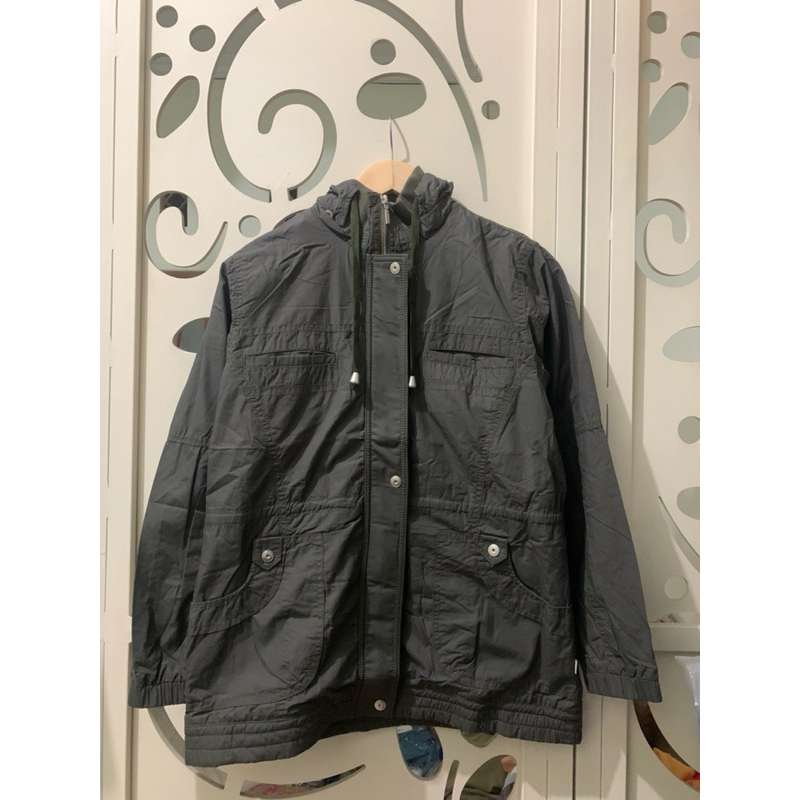 Jaket Parka Katun Wanita Ako Hijau Army 11-0325