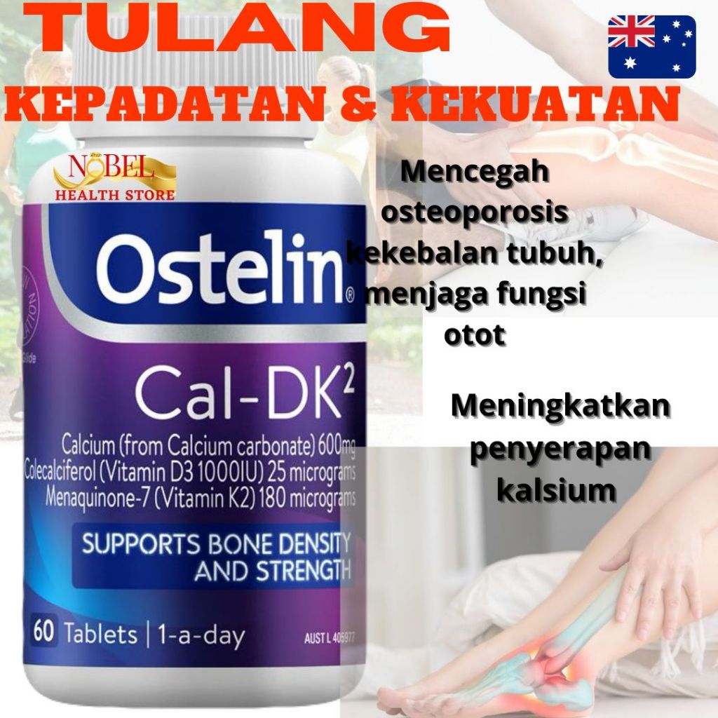 ostelin cal-dk2 60 tablets supports bone strength and bone density