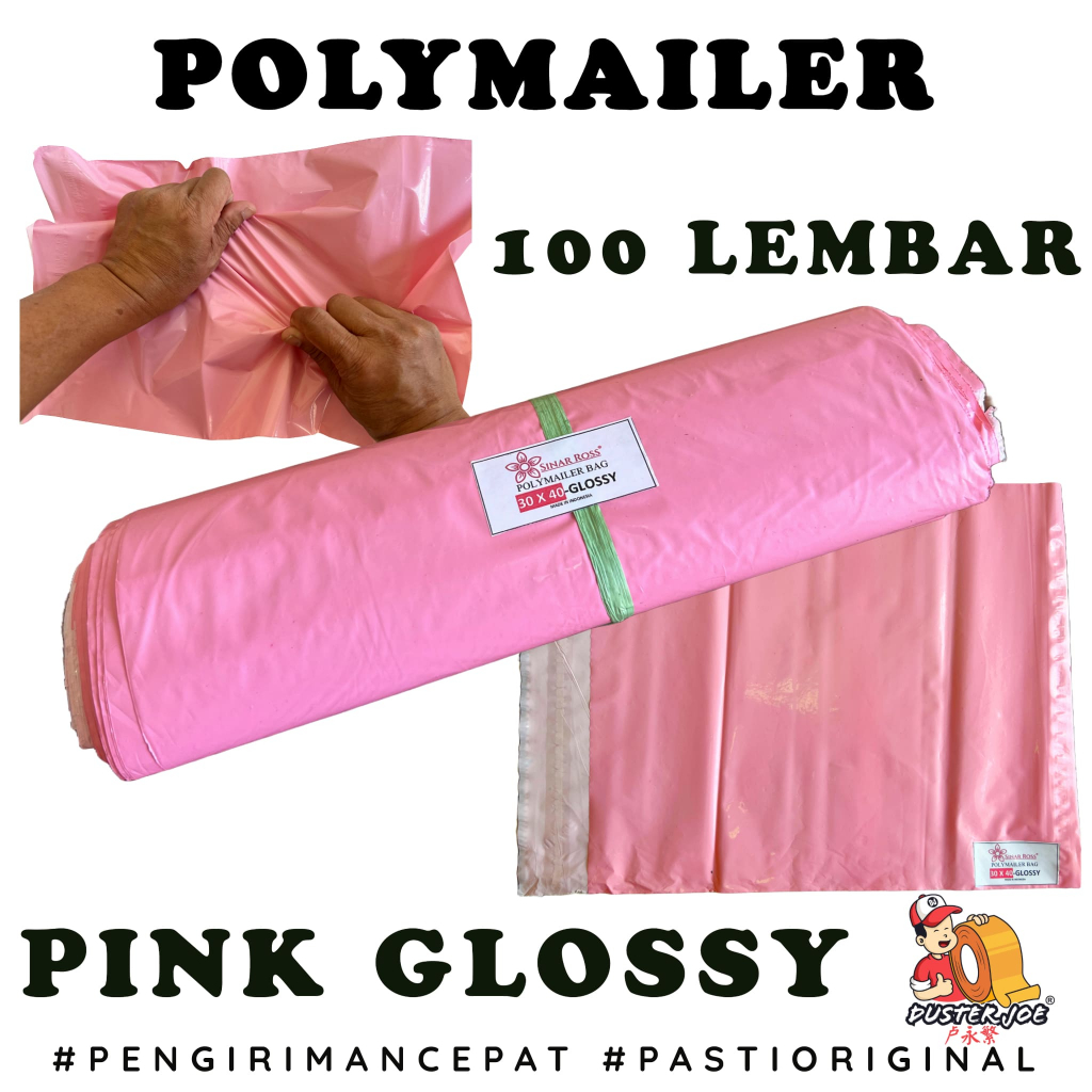 

Plastik Polymailer 30X40 PINK Sinar Ross PE GLOSSY (PINK) PER 1 IKAT
