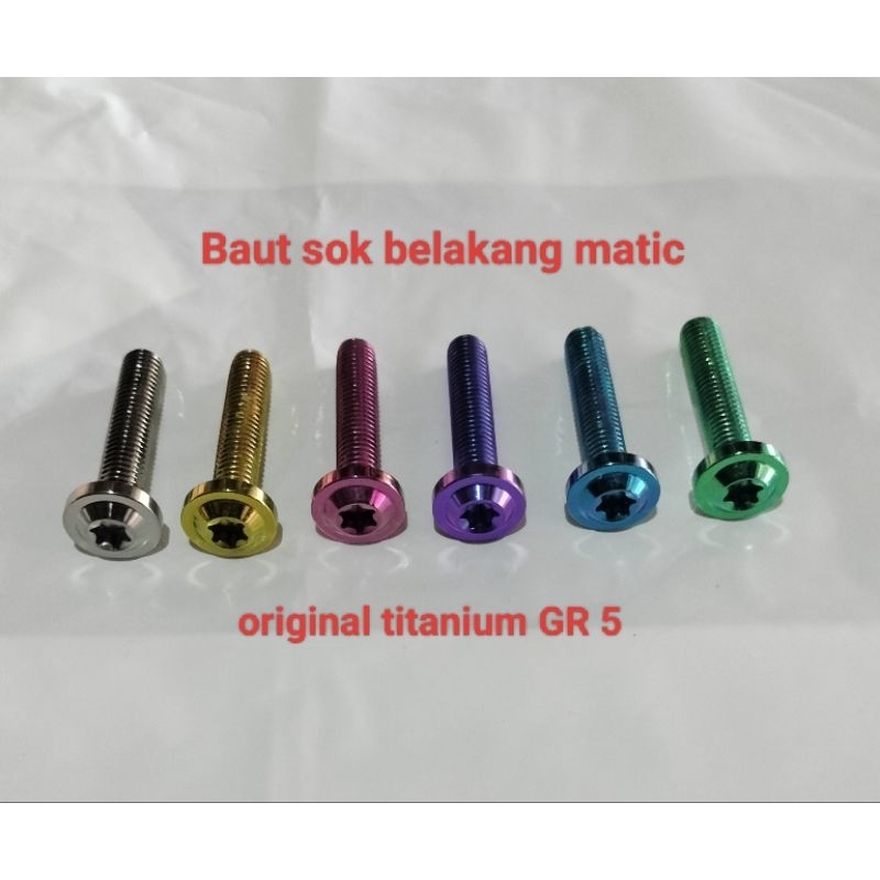 Baut knalpot baut arm titanium matic vario pcx beat scopy dll titanium oroginal