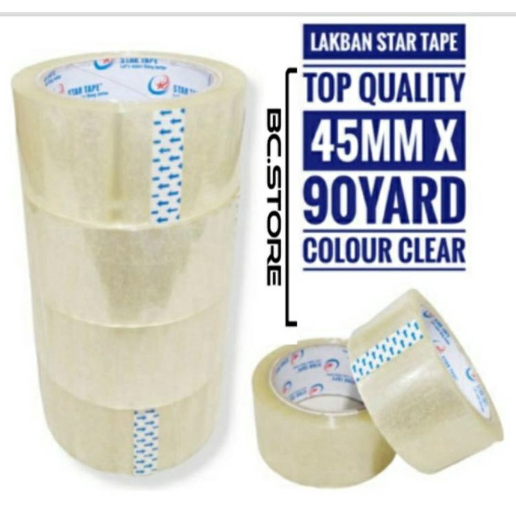 

LAKBAN 1 DUS CLEAR BENING PUTIH BENING COKLAT LENGKET STAR TAPE KUALITAS TERBAIK MURAH 9 YARD X 45MM 2INCH lakban isolasi selotip tapeperekat pengikatpelengket lakbanmurah lakbanopp lakbankualitasterbaik perlengkapankantor KODE F1M1