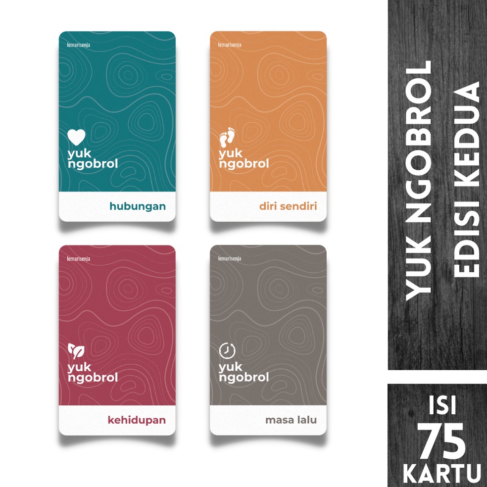 KODE C69V Lemari Senja  Kartu Permainan  Yuk Ngobrol edisi kedua ISI 75 KARTU  kartu deep talk card 