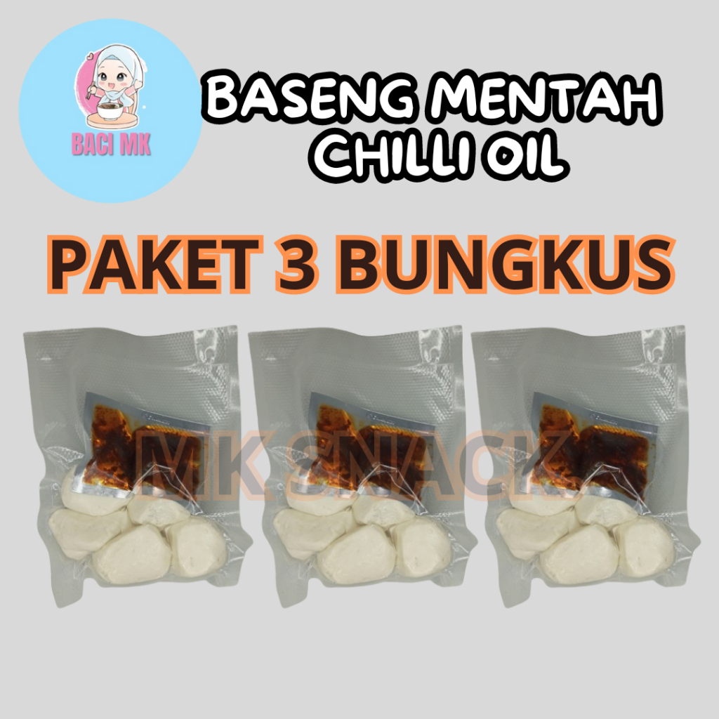 

BASRENG CHILLI OIL MK SNACK ISI 5 BUTIR PAKET 3 BUNGKUS GRATIS CHILLI OIL PEDAS GURIH NIKMAT
