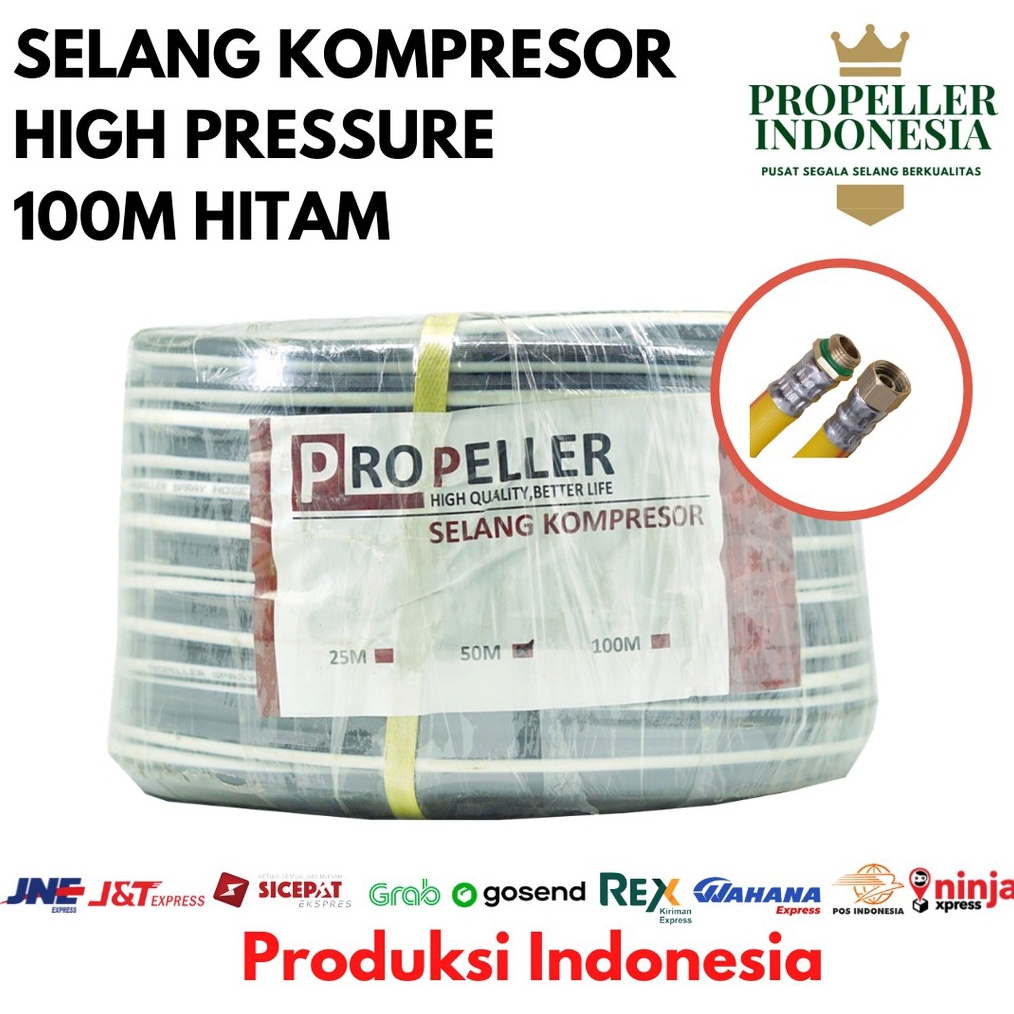 Selang Paket Kompresor Hitam 1M Selang Kompresor Angin Selang Kompresor Angin e T6Z4