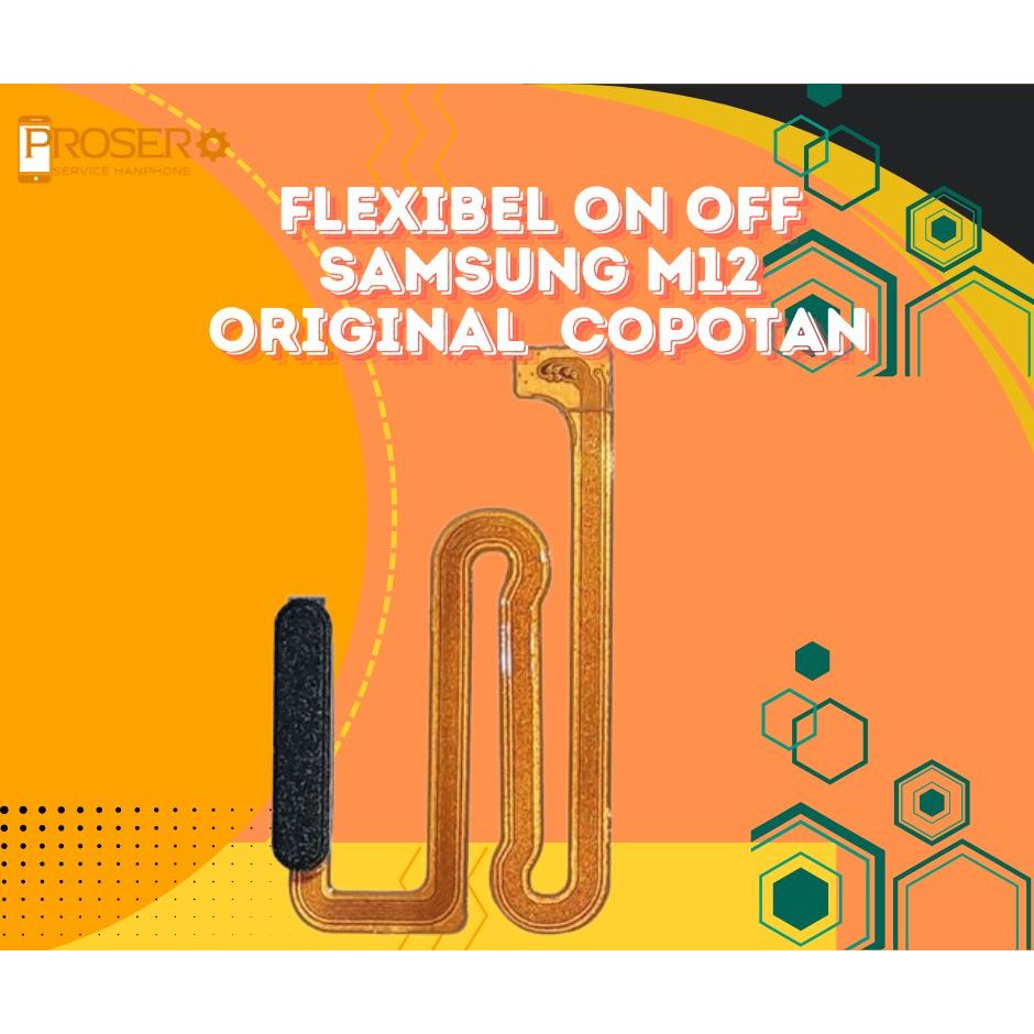 FLEXIBEL FLEKSIBEL ON OFF POWER SAMSUNG M12 PLUS TOMBOL WARNA BIRU