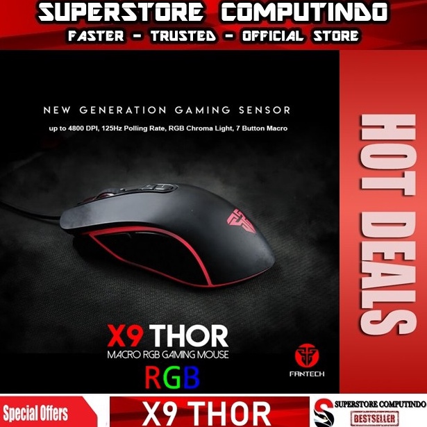 Fantech X9 THOR Gaming Mouse Macro w C7Y4