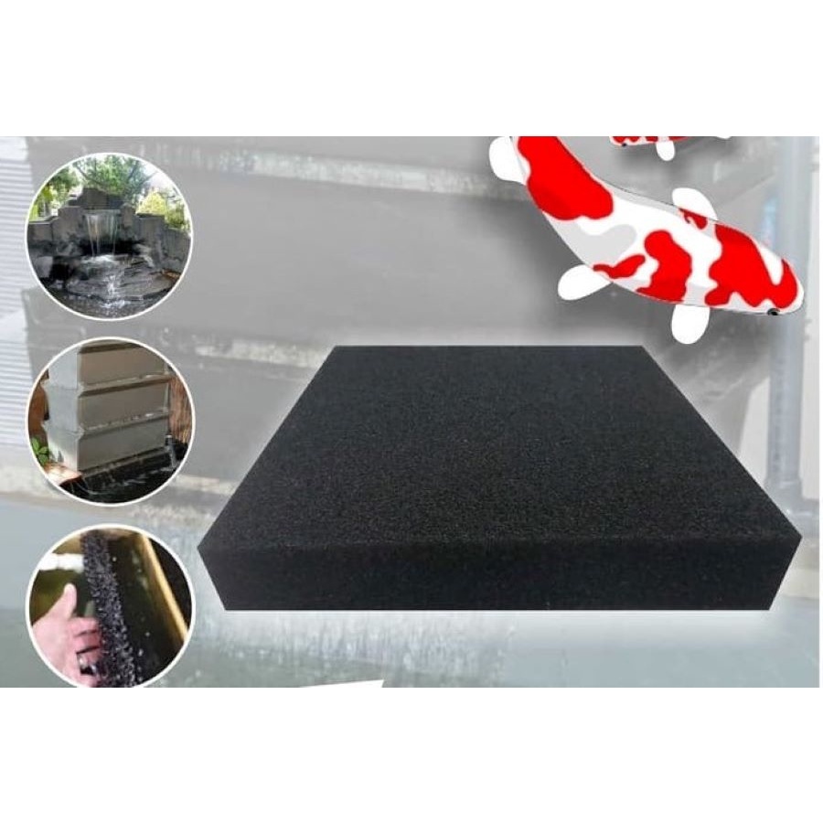 KAPAS BUSA HITAM / BIO FOAM HITAM / BUSA BIOFIL HITAM 1METER FILTER KOLAM & AQUARIUM