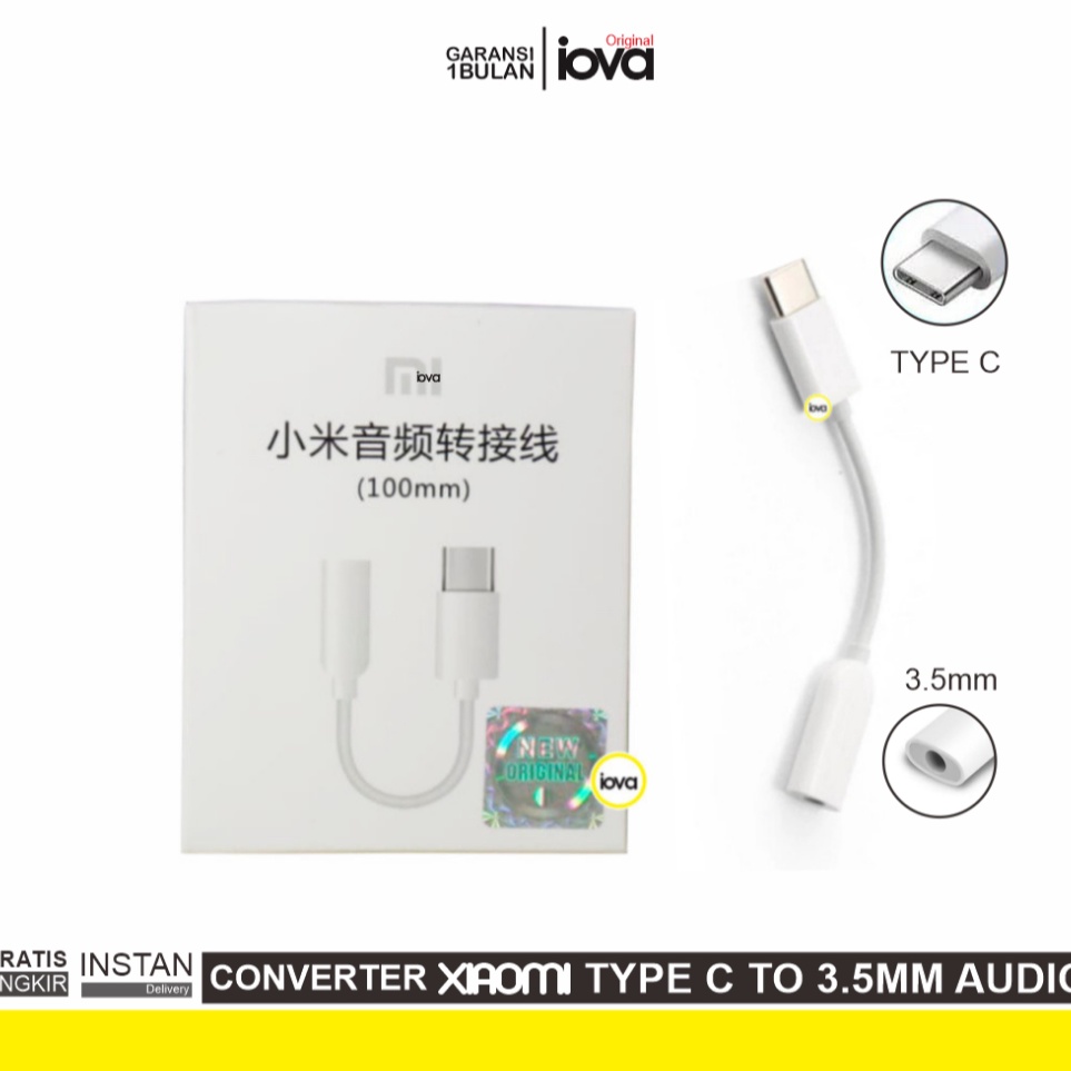 KODE M13E Adapter converter headset xiaomi type c to jack audio 35mm MI 8 9 PRO MI MIX 2 2S 3 ORIGIN